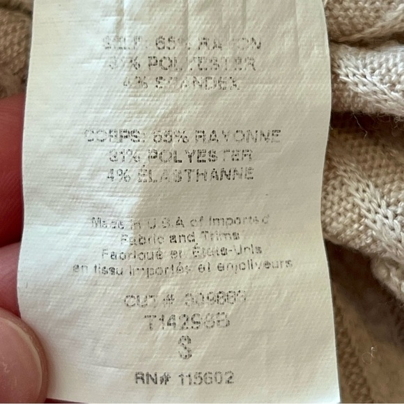 Beige Lush Ribbed Wrap Sweater - Picture 3 of 4